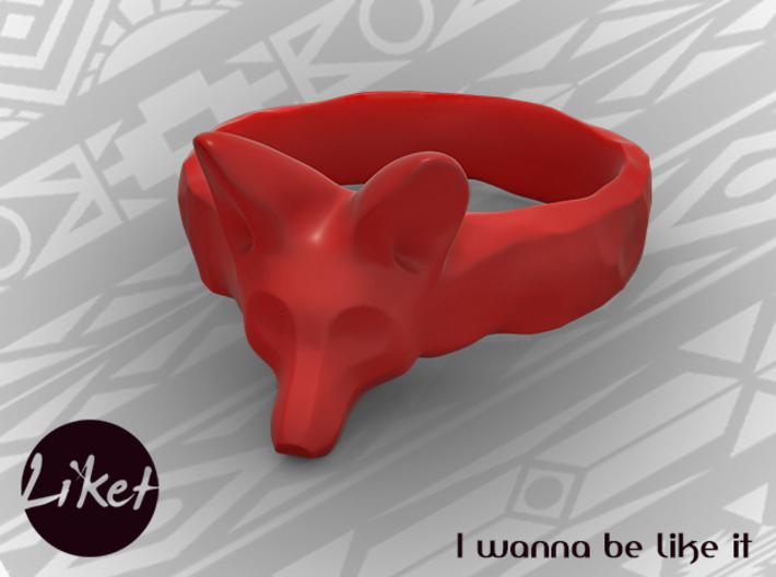 Wild Fox Ring size 5 3d printed