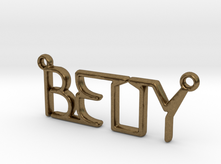 BETTY First Name Pendant 3d printed