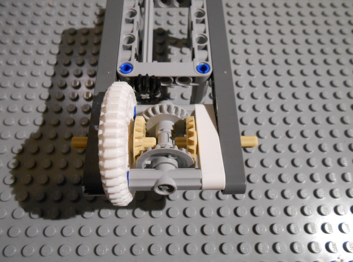 LEGO®-compatible 44-tooth bevel gear w/ pinhole R2 3d printed Large open differential