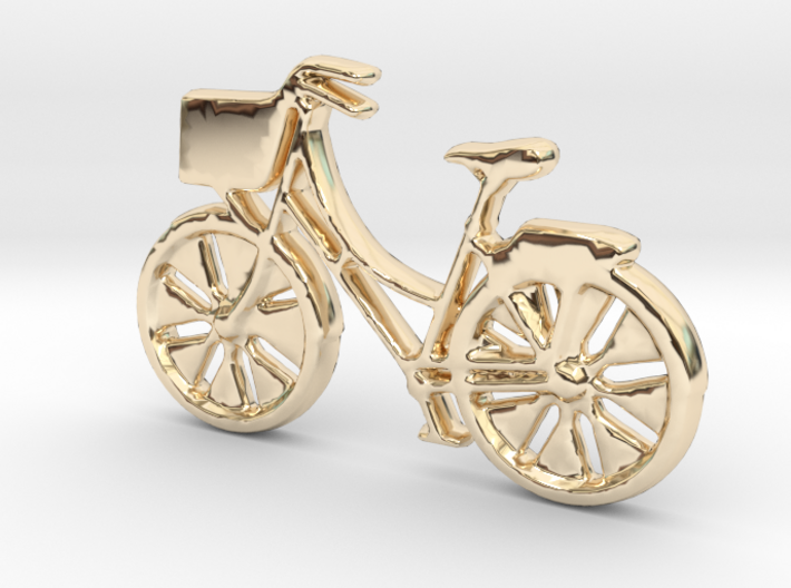 Bicycle No.1 Pendant and Keychain 3d printed