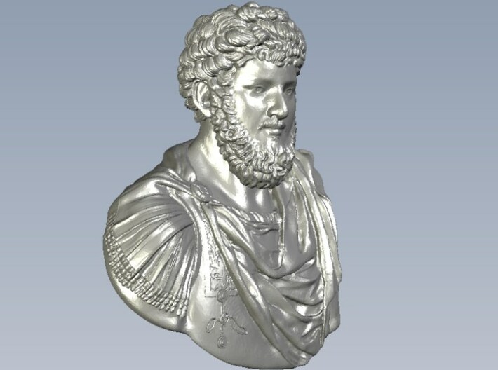 1/9 scale Roman emperor Lucius Verus bust 3d printed 