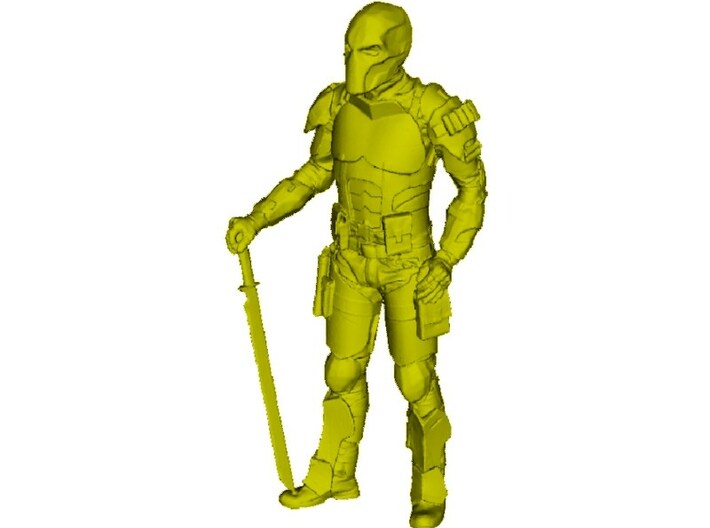 1/15 scale Deathstroke supervillain figure 3d printed