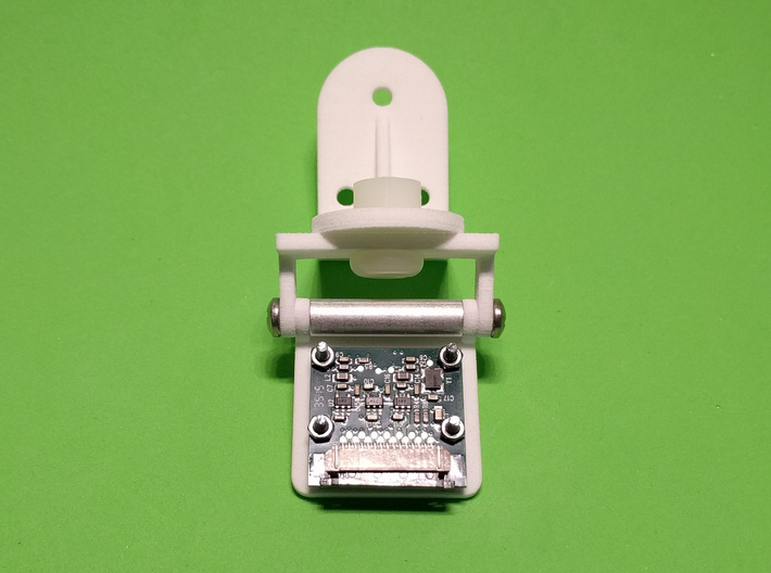 Mini Wall Bracket 3d printed complete Raspberry Pi Camera mounting solution (view from rear)