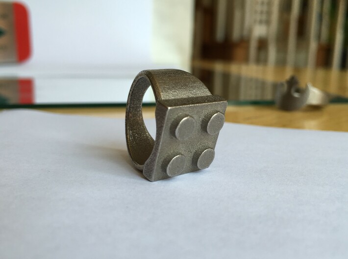Lego-inspired Ring 3d printed