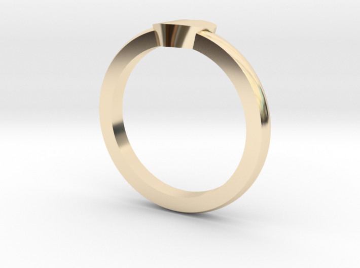 Heart Mid Finger Ring 3d printed