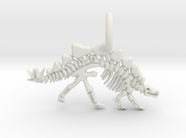 Stegosaurus Skeleton Pendant 3d printed
