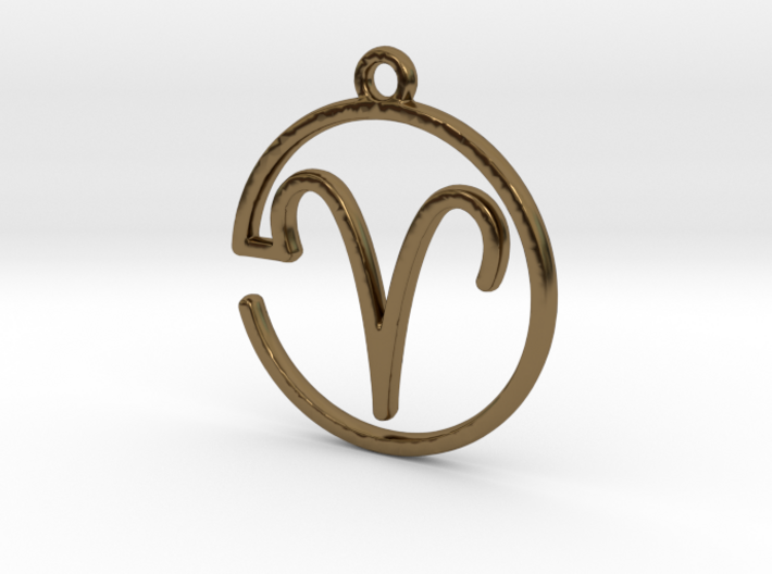 Aries Zodiac Pendant 3d printed