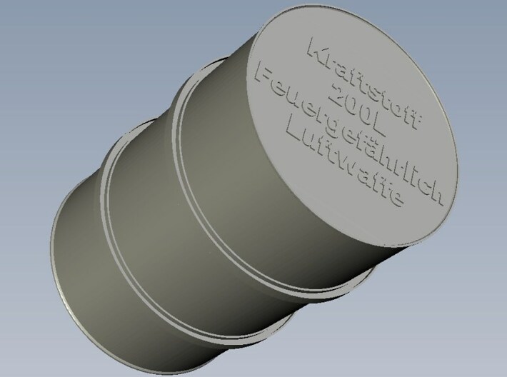 1/16 scale WWII Luftwaffe 200 lt fuel drums A x 2 3d printed 