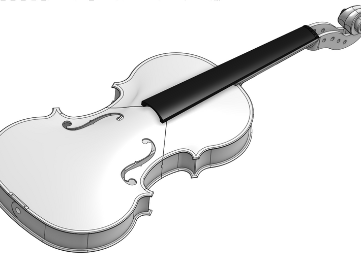 Violin (Body, Scroll, Fingerboard) 3d printed 