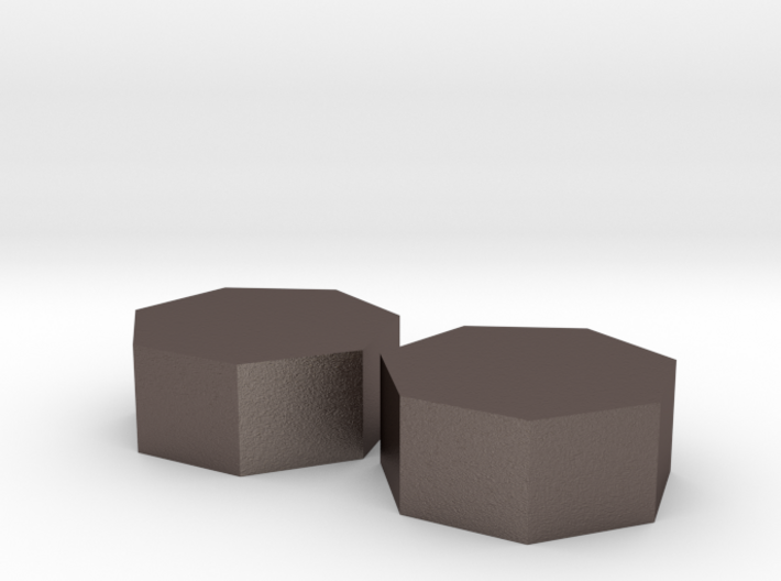 Two small heptagons 3d printed