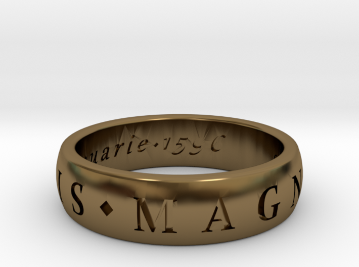 Size 10 Sir Francis Drake, Sic Parvis Magna Ring 3d printed