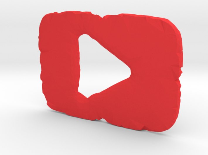 Shattered YouTube Play Button 3d printed