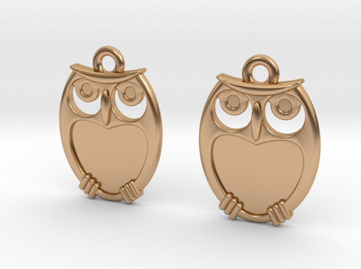Owl Earrings 3d printed