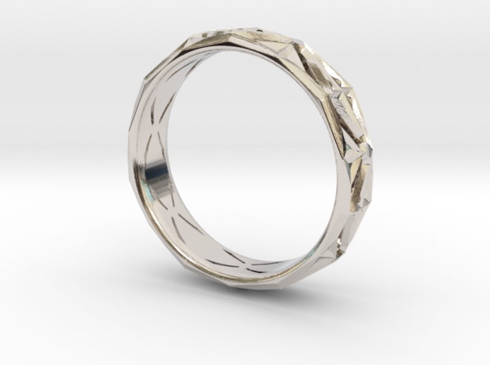 Cut Facets Ring Sz. 7.5 3d printed