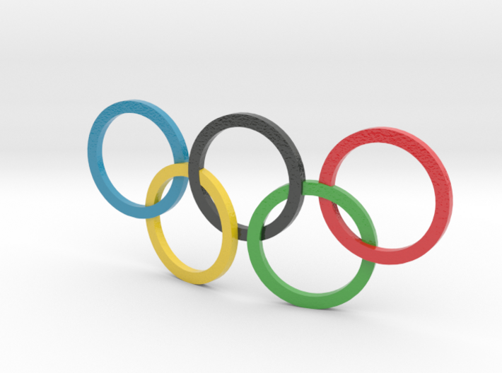 Colored Olympic Symbol 3d printed
