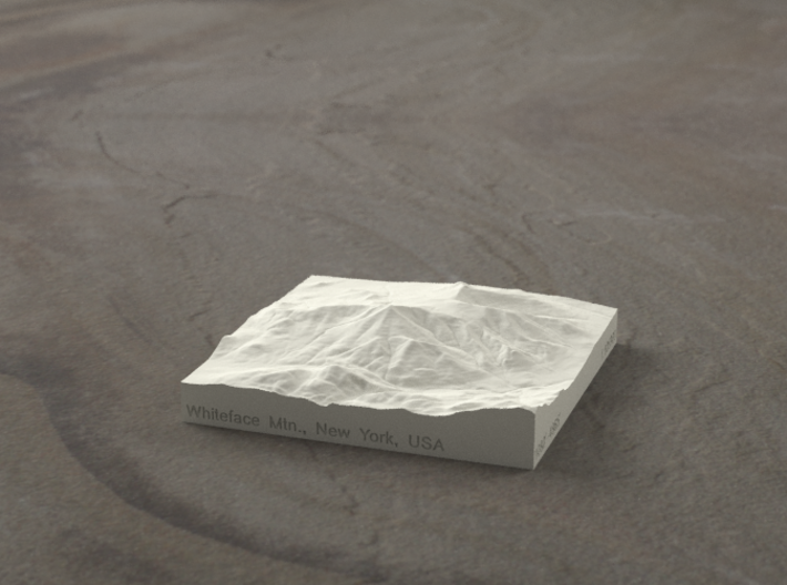 3'' Whiteface Mtn., New York, USA, Sandstone 3d printed Radiance rendering of model, viewed from the SSE