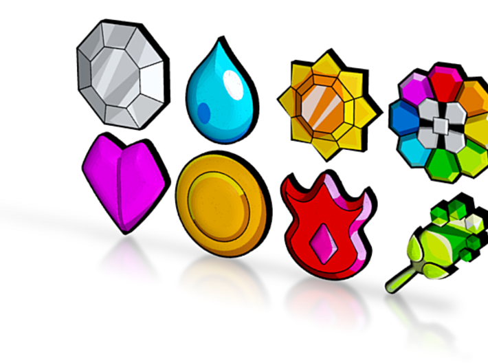 Pokemon Badges (Indigo League) 3d printed