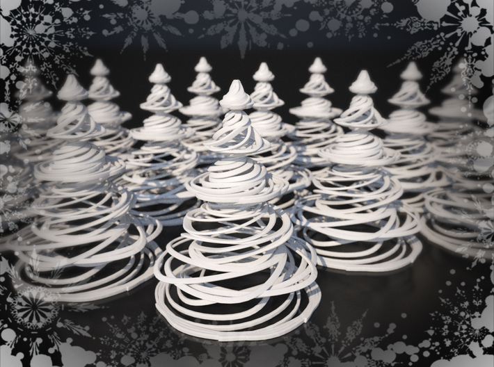 Swirly Christmas Tree 3d printed