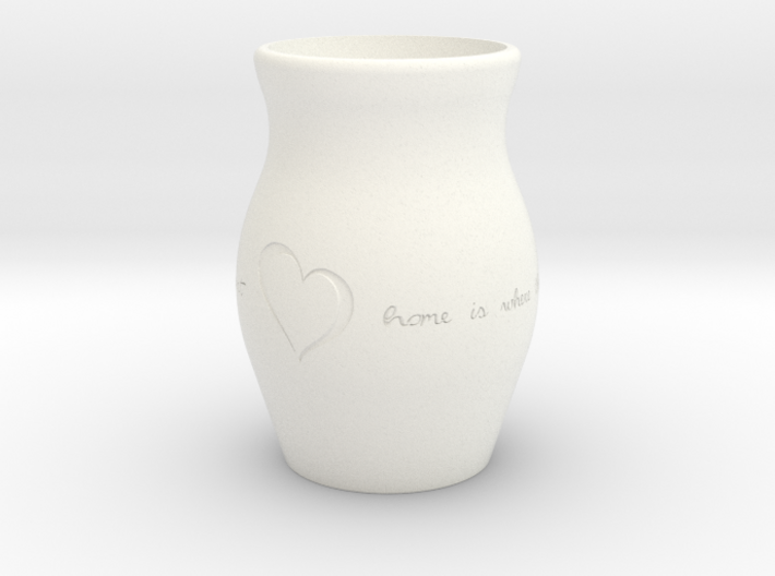&quot;Home Is Where the Heart Is&quot; Vase 3d printed