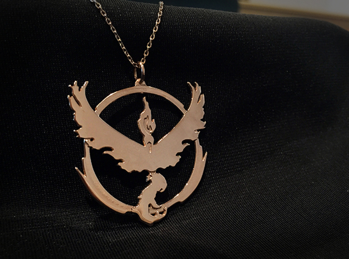 Team Valor Pendant - Pokemon Go - Moltres 3d printed Chain not included