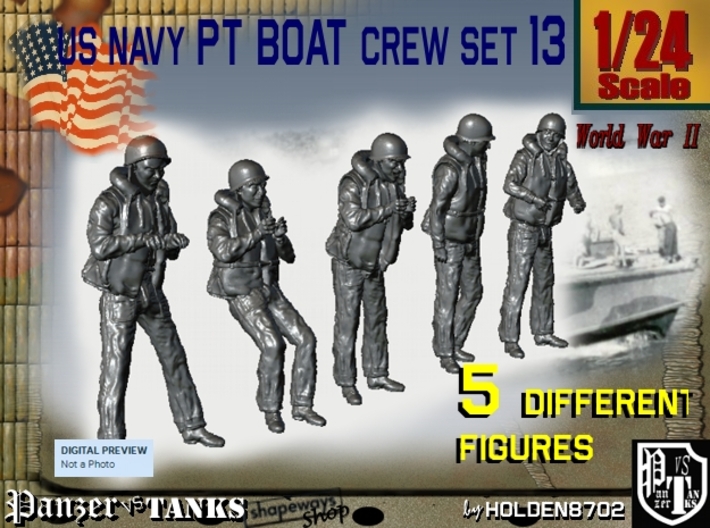 1/24 US Navy Sailor PT Boat Set 13 3d printed