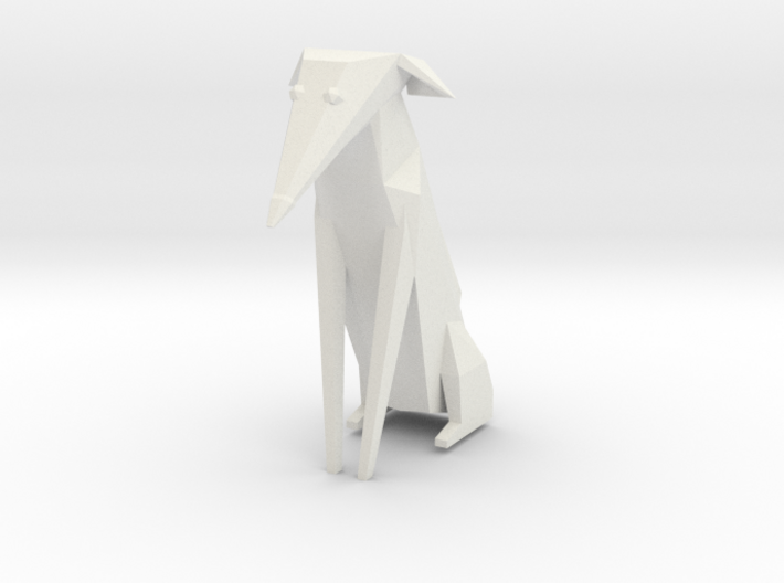 Folded Sculpture Dogs, Italian Greyhound 3d printed 