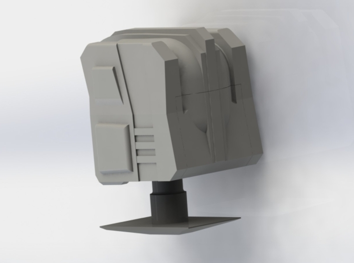 FOC Grimlock Head Kit 3d printed Assembled Model Back View