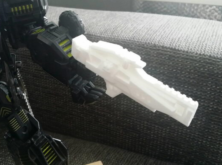 "Enforcer" RESIZED 5mm post 3d printed Image by Remko. Weapon wielded by Shadow Emissary Hexatron.