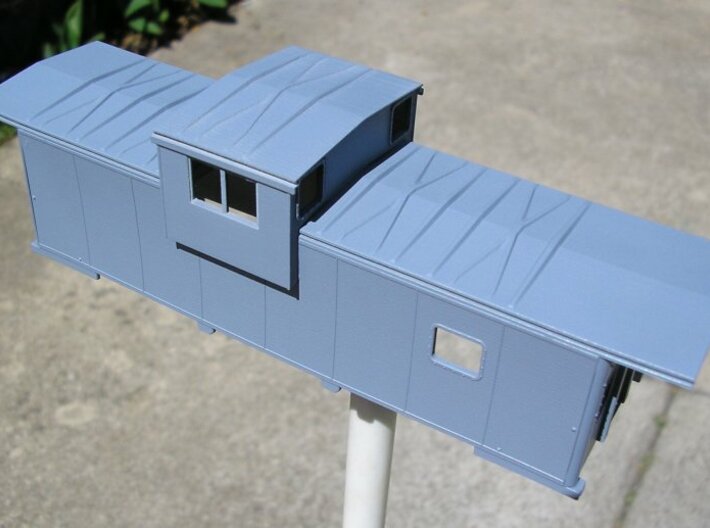 EV Caboose Roof XP Std 3d printed Primed part installed on model