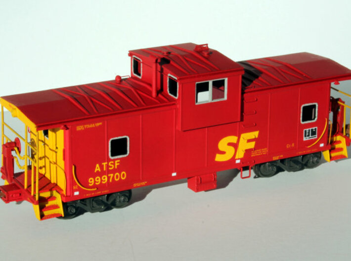 EV Body ATSF CE-8/CE-11 3d printed Painted part shown assembled with other parts