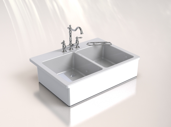 Miniature Doll House Kitchen Sink C, 1:12 3d printed