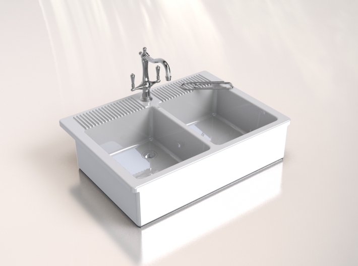 Miniature Doll House Kitchen Sink A, 1:12 3d printed