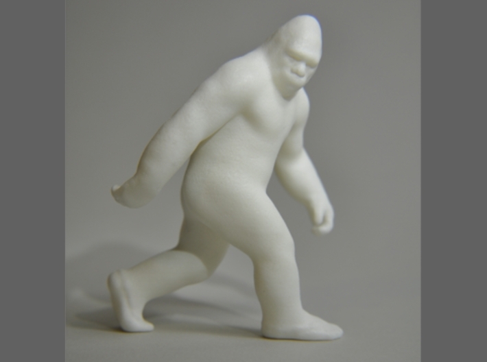 SASQUATCH 3d printed white strong flexible polished. 3 inches tall
