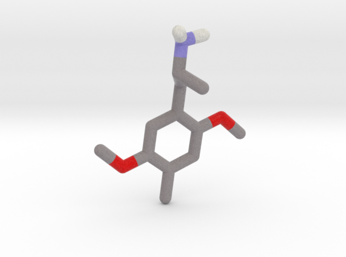 DOM (2,5-dimethoxy-4-methyl-amphetamine) 3d printed 