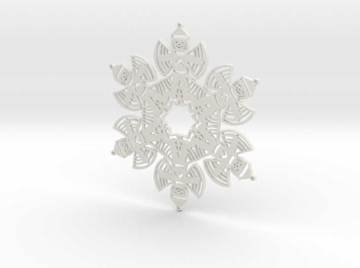 Snow Angel Snowflake Ornament 3d printed 