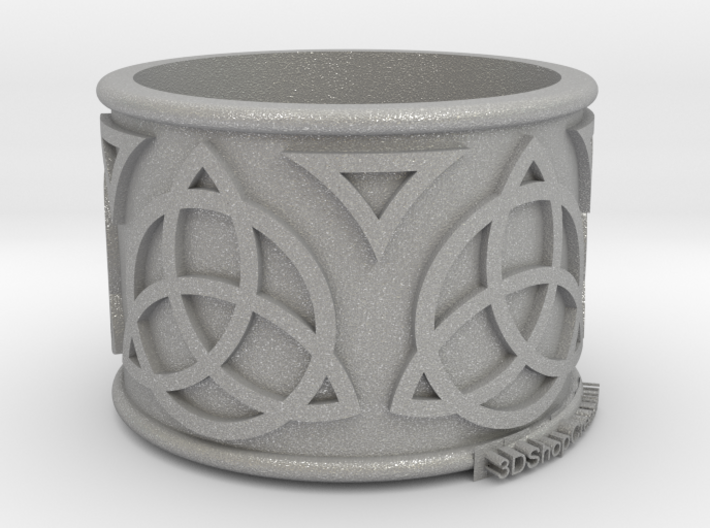 Celtic Ring Bene4 3d printed Aluminium