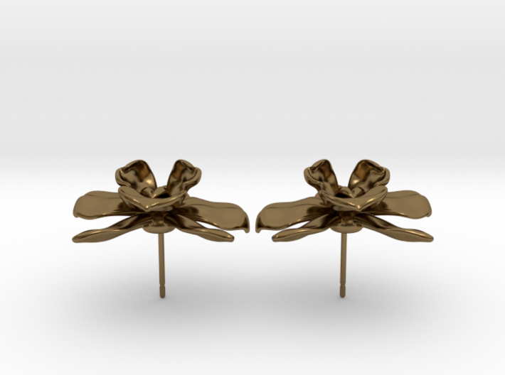 Orchid Earrings 3d printed 