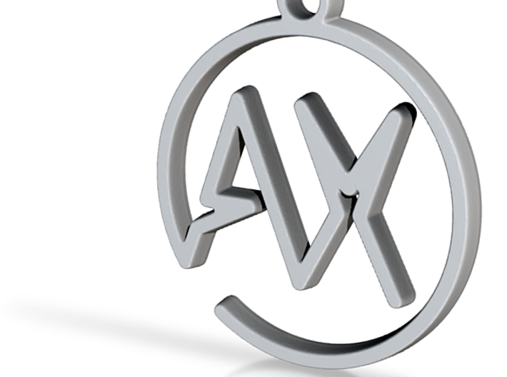 A &amp; X Monogram Pendant 3d printed