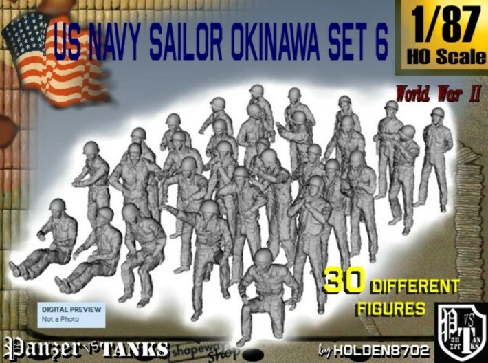 1/87 US Navy Okinawa Set 6 3d printed