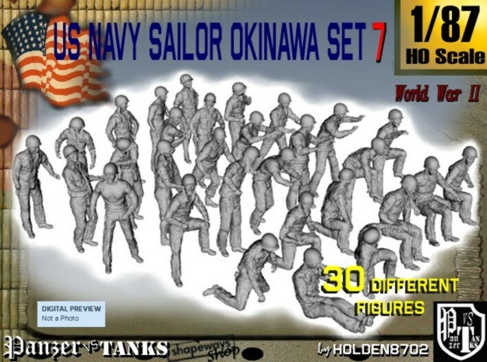1/87 US Navy Okinawa Set 7 3d printed 