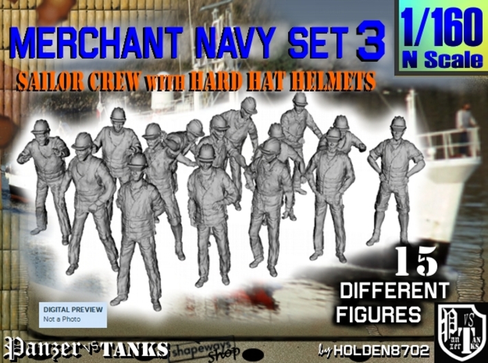1-160 Merchant Navy Set 3 3d printed