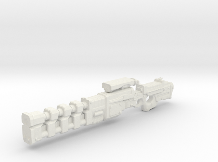 Rail gun extended onepiece 1:18th Scale UPDATED lo 3d printed Railgun - gun for 1:18th scale action figures