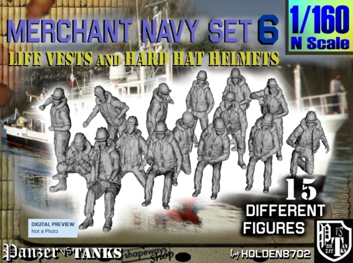 1-160 Merchant Navy Set 6 3d printed