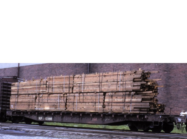 2x4 2x8 And 4x4 Lumber Load, N Scale, Flat Car 3d printed 