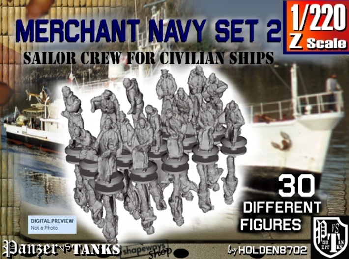 1-220 Merchant Navy Crew Set2 3d printed 
