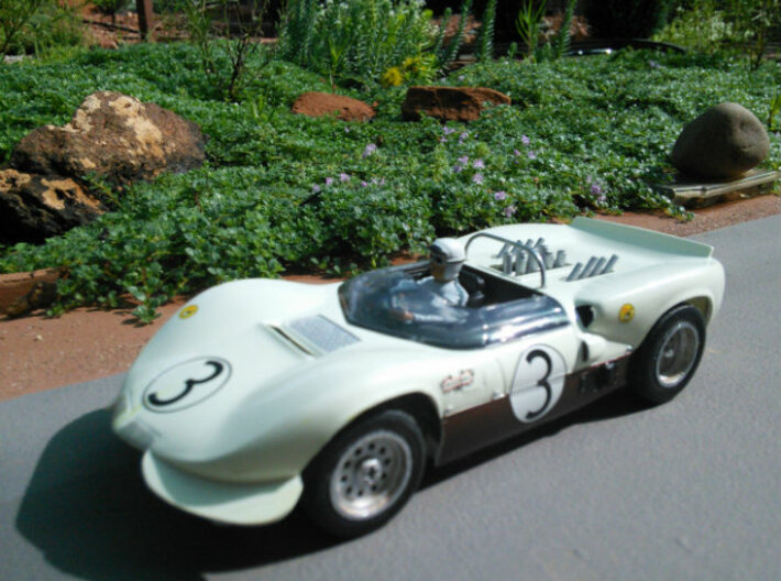 CK1 Chassis Kit for 1/32 Scale Small MagRacing Car 3d printed 1965 Chaparral 2C mounted on chassis CK1.
