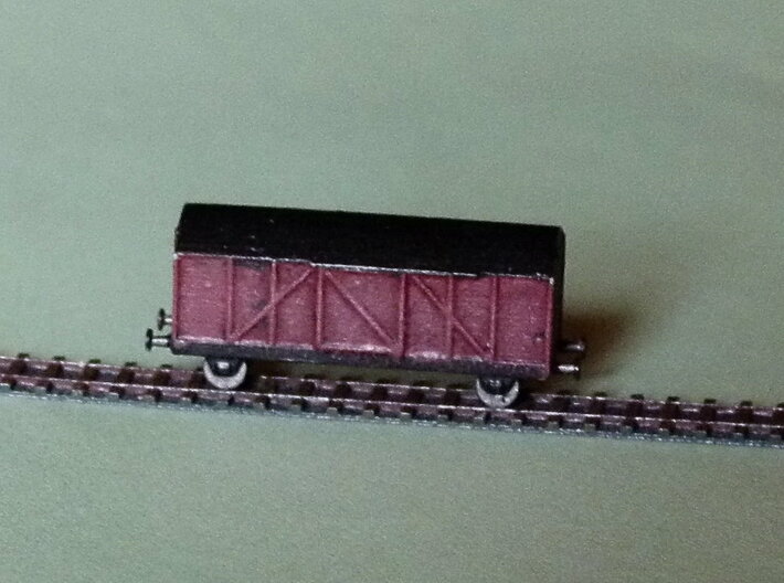 Boxcar / Güterwagen Set of 4 1/285 6mm 3d printed