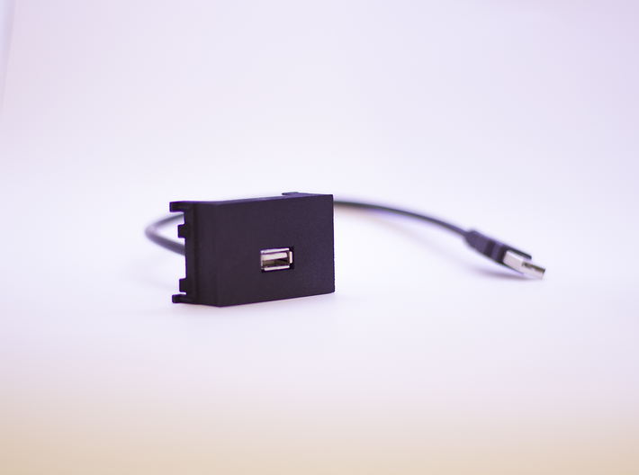 USB Charger Panel for Volvo C30 | S40 | V50 | C70  3d printed Photo from the front