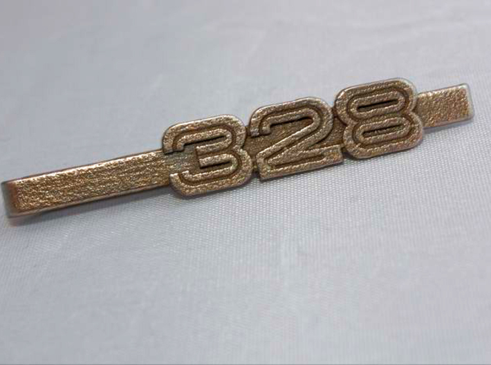TIE CLIP 328 LOGO 3d printed Tie clip with 328 logo on stainless