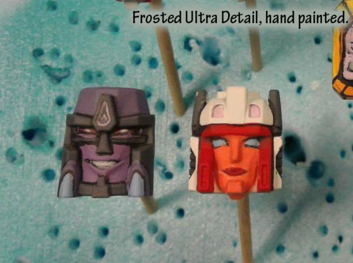 Minerva Faceplate (Titans Return) 3d printed Hand painted frosted ultra detail, shown with BW Megatron faceplate